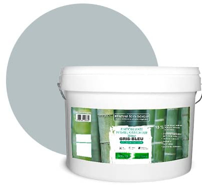 BOX DECO COULEURS Natura Natura ökologische Naturfarbe, für Innen und Außen, matt, 10 l, Grau / Blau