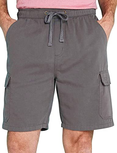 Pegasus Men's Pull On Cotton Cargo Short Charcoal 40