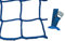 Seitenschutznetz 2m x 10m, # 10,0cm, blau, mit GSV angenäht, DIN EN-1263-1 Dachdeckerfangnetz Gerüstnetz