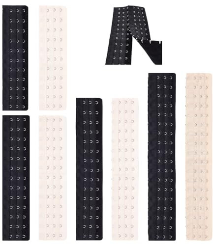 BENECREAT 8 Stile Corsetto Prolunga per Reggiseno Gancio 11/13/15/18 Ganci Nero e Navajo Faja Estensore Bianco Da Donna Corsetto A Linea Lunga Prolunga per Reggiseno per Bustini Shapewear