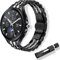 RoYiio Correa de Acero Inoxidable es Adecuada para Xiaomi Watch 2 Pro/S3/S2/S1 Active/S1 Pro, 22mm Correa de Metal para Venu 3/Venu 2/Forerunner 265/Vivoactive 4 - Negro Plata