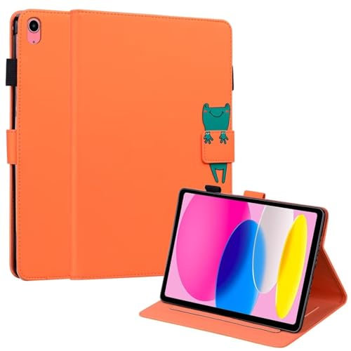 GoodcAcy Custodia Cover Compatibile con Huawei MatePad 10.4 Pollici Tablet fondina in pelle, Custodia per smartphone magnetico in pelle ultra sottile con funzione di supporto, Arancione