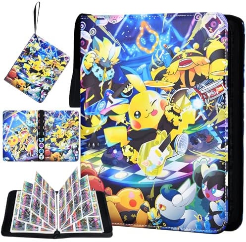 Sammelkarten Album,1080 Pockets Sammelalbum Karten,9 Taschen 60 Seiten Trading Card Album,Wasserdicht Transparent Sammelkarten Ordner,Karten Sammelalbum für Weihnachten Und Kindertag,Sammelalbum