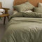 Michorinee Housse de Couette 140x200 Parure de Lit Adulte 1 Personne avec Fermeture Éclair, Parure Housse Couette Couleur Unie en Microfibre lavée avec Taie d'oreiller 65x65 cm Vert