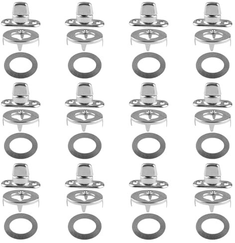 Rumyve12pcs Twist Lock Fasteners,Twist Lock Fasteners Fasteners with Eye and Base DIY Craft Bag,Handbag Hardware Accessories DIY Craft Bag Handbag Production