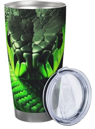 KHiry 20 Oz Stainless Steel Tumbler with Lid Vacuum Insulated Tumblers 3D Snake Insulated Car Cup for Travel Double Wall Insulated Cup Coffee Mug for Coffee Home