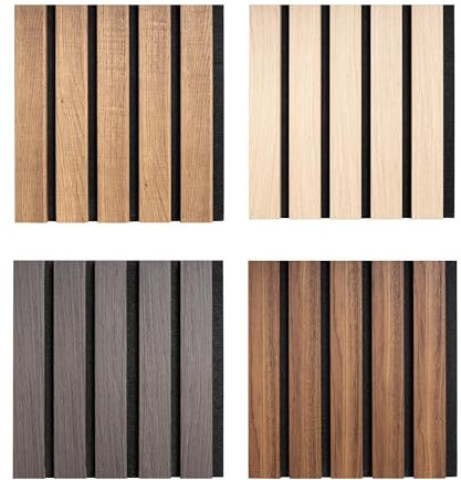 Tuda Grass Direct Premium Acoustic Wall Slatted 3D Wood Veneer Panels - Sample Pack