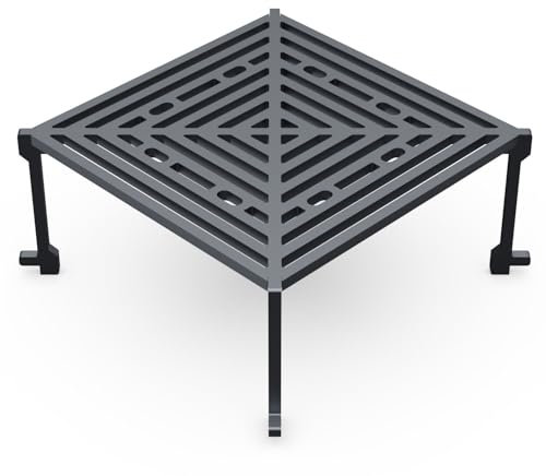 CEVENOL - CEVENOL POOL - Grille pour brasero carré, idéapour une cuisson uniforme et un maintien stabdes aliments lors de vos sessions de barbecue en extérieur