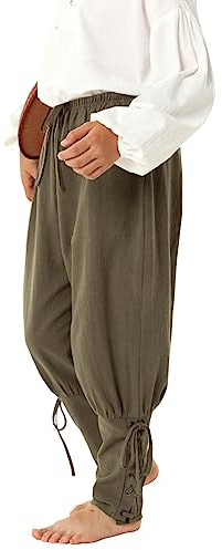 Haloumoning Mittelalter Schnürhose für Jungen | Im Renaissance-, Steampunk- und Wikinger-Stil, für Cosplay und Freizeit