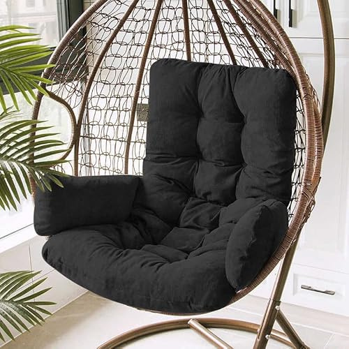 ZJGFCB Hängender Korb-Sitzkissen, hängende Eier-Stuhlkissen, Hängematten-Stuhlkissen, Dickes Nest-Rückenkissen für Outdoor, Terrasse, Garten, Schaukelstuhl-Kissen, Sitzpolster