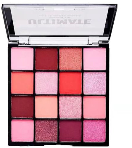 EONFAVE Lidschatten Palette, 16 Farben Hochpigmentierte Eyeshadow Palette, Glitter Matte Lang Anhaltende Lidschatten Mischbar Augen Schminke Paletten Für Frauen Mädchen (03 Rosa Schönheit)