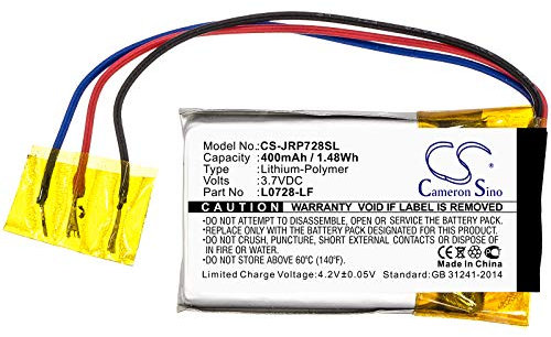 400mAh 1.48Wh Battery Replacement for JBL JR POP Wireless Bluetooth Speaker fit Part No. L0728-LF