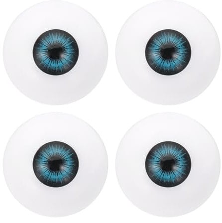 PATIKIL 30mm Safety Eyes,2 Pair Realistic Acrylic Eyes Plastic Half Eyeballs for Masks Halloween Props Art Craft, Dark Blue