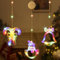 Lewondr LED Weihnachtsbeleuchtung, 3 Stück Weihnachtsdeko Fenster Licht mit Saugnäpfe, Timer,Batteriebetrieben,Fenster Lichterkette Innen für Weihnachten Deko, Balkon, Party, Hochzeit, Buntes Licht