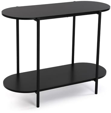 Versa Console de Style Industriel, Dimensions (H x L x L) 70 x 40 x 90 cm, métal Noir