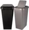 Tall Practical 45L Slim Compact Moda Swing & Lift Bins For Home Kitchen & Office With Lid (1, Platinum)