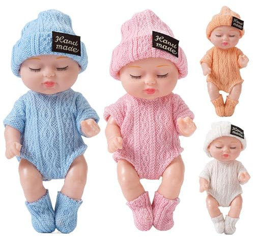 Niedliche Realistische Babypuppe, Weiche Gefälschte Babypuppen, Wiedergeborenes Puppenset, Babypuppen-Set Mit Weichem Vinyl, Realistischem Design Und Aufwendigen Details Für Kinder Ab 2 Jahren (1 Set)
