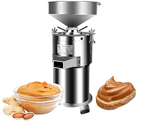LBLFEBD electric grain mill Electric Peanut Butter Maker Machine, Commercial Nut Butter Mill Grinding Grinder, Sesame Paste and Peanut Butter Making