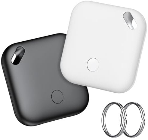 Air Tag Traceur, Localisateurs de Clés Fonctionne avec Apple Find My(Uniquement iOS), 100dB Bip, Suivi Mondial, Batterie Remplaçable, Tracker pour Clés/Valise/Bagages et Plus, 2 Pièces