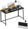 WOHOMO Folding Desk, 120cm Foldable Computer Desk for Bedroom, Space Saving Computer Table Writing Workstation for Home Office, Easy Assembly, Black