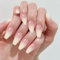 GOZINA 24 Faux Ongles Court, Dégradé de Rose Faux Ongles Autocollants, French Ongles a Coller, Ongle Autocollant Reutilisable Convient Pour Les Femmes et Les Filles (Dégradé jaune poudre, Moyen)