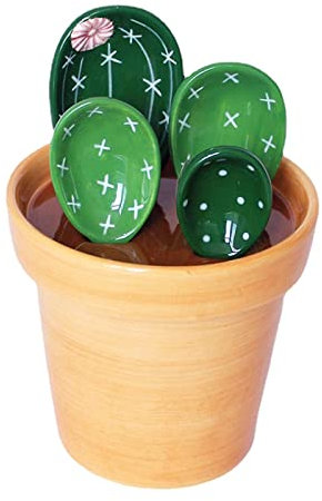 Creative Cactus Measuring Spoons in Flower Pot for Food Kitchen