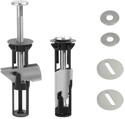 SAMODRA Toilettensitz Schraubensatz Wartung Zubehör Edelstahlmutter Schraube Europäische Universalschraube für Toilettensitze 2 Stück