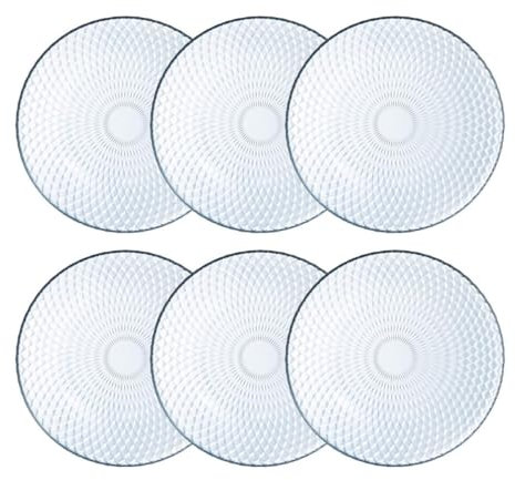 Luminarc Pampille Clear 6 Plato Llano Vidrio 20cm Sodo Apto Microondas Apto Frigorífico Reciclable