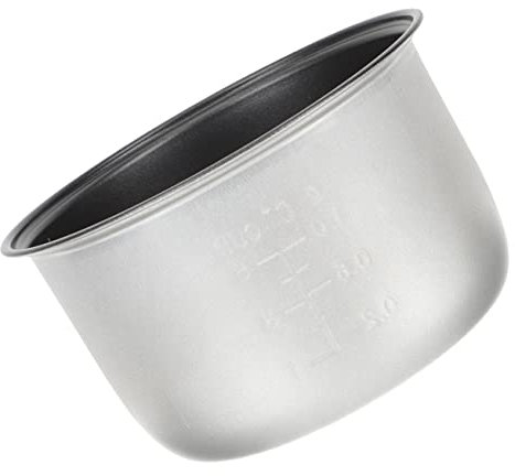 MUCKLILY Olla Arrocera Interior Antiadherente de Aluminio 3L Recipiente Repuesto para Cocina Accesorio para Olla Eléctrica para Sopa y Pasteles de Cocina