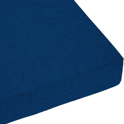 LIWEIREN Benutzerdefinierte Bankkissen 50 x 90 cm Unterseite Antirutsch Auflage Polster mit Reißverschluss für Bank, Fensterbank, Gartenmöbel, Terrasse, Drinnen, Blau
