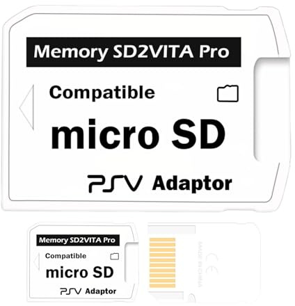 Medrialife SD2vita - Adattatore scheda di memoria per PS Vita Ps Vita Micro SD convertitore PSV1000 2000Memory per PSVITA 1000/2000 3.60 HENkaku Enso System