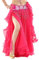 Bellyqueen Damen Bauchtanz Kleider Orientalische Kostüme Performance Kleid Outfit Bauchtanzröcke Tanzrock-Rosa