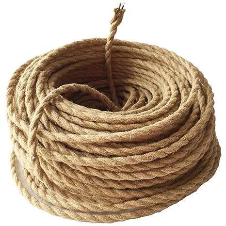 GreenSun Cavo Elettrico Tessile - Cavo Elettrico Filo Elettrico Vintage Cavo 2x0,75mm² Cavi Elettrici Filo Elettrico 0,75 mm 2 filamenti per La Lampada a Sospensione Fai Da Te, 10M