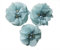 YYCRAFT 20 Stück Chiffon 5,1 cm Blume Strass Perlen für Bastelprojekte (blau)