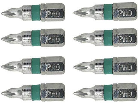 1/4 Hex Shank PH0 25mm x 4mm Magnetic Phillips Screwdriver Bit 8Pcs