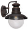 Globo Außen Retro Wand Spot Lampe rostfarben Glas Stahl Terrasse Beleuchtung Garten Leuchte 3272R