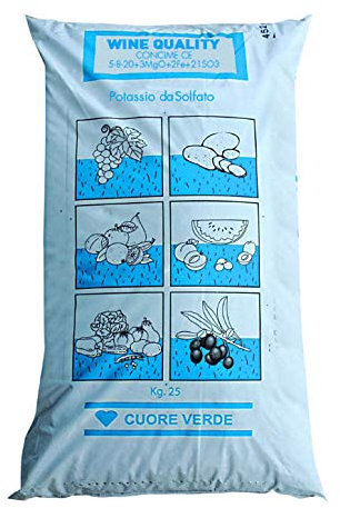 CONCIME WINE QUALITY KG.25 PROFESSIONALE SPECIFICO PER LA VITE MA ANCHE FRUTTI, ORTO, GIARDINO
