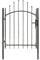 vidaXL Portail de jardin avec dessus arqu¨¦ Acier 1 x 1,5 m Noir