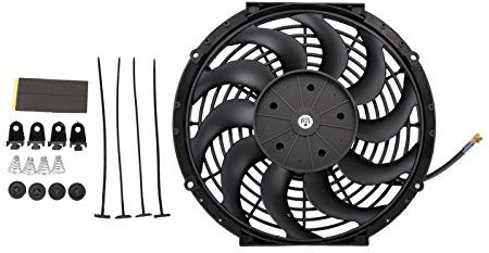 Madlife Garage Universal 12 80W Elektrische Lüfter Wasserkühler Kühlerlüfter Kühler mit Montagesatz