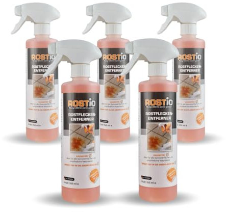 Rostio - Rimuovi la ruggine per pietra, marmo, granito, cemento, piastrelle e terrazzo (set da 5)