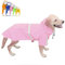 FEimaX Hunderegenmantel Wasserdicht Hunde Regenjacke mit Reflektierenden Streifen, Verstellbarer Regenmantel mit Kapuze und Kragenloch für Kleine Mittelgroße und Große Hunde