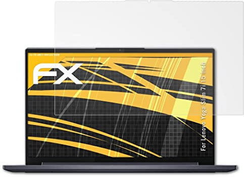 atFoliX Panzerfolie kompatibel mit Lenovo Yoga Slim 7i 15 inch Schutzfolie, entspiegelnde und stoßdämpfende FX Folie (2X)