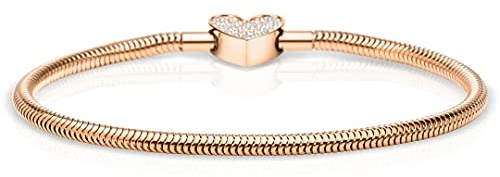 BERING Damen-Armband für Charms Edelstahl rosé 618-30-X0, Länge:19 cm