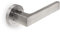 Emuca - Internal Door Handles, Set of Internal Door Handles with D.50 mm (1,96 inch) Rose, Aluminium, Satin Nickel.