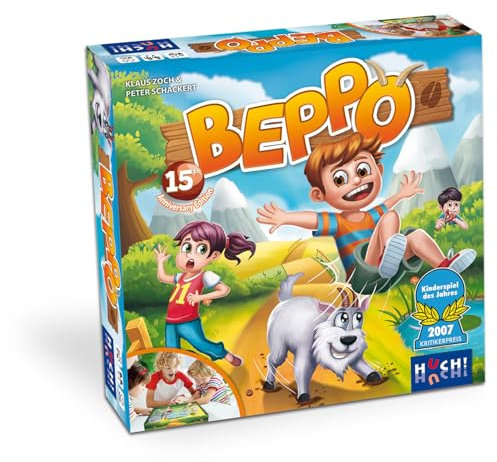 HUCH! | 882561 | Beppo der Bock | Kinderspiel des Jahres 2007 | Jubiläumsausgabe als Neuauflage | lustiges Familienspiel | für 2 bis 4 Spieler ab 5 Jahren | Magnetisches Geschicklichkeitsspiel