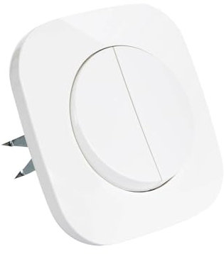 LEDKIA LIGHTING Wechselschalter Doppelt Klassik Rund Weiß
