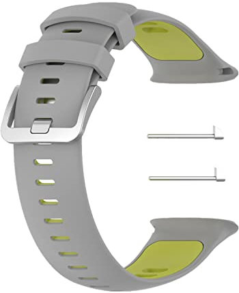 Huwokxix Armband Kompatibel mit Polar Vantage v2,Verstellbares Silikon Sport Strap Ersatzband für Polar Vantage v2 Smart Watch (Grau Grün)