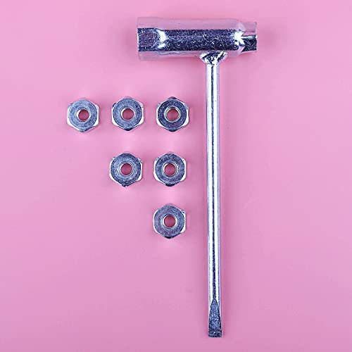Herramienta Desgéntula de llave de motosierra de 13x19 mm con 6 tuercas de barra for stihl 017 018 019 020 021 023 024 025 026 028 034 motosierra Componentes