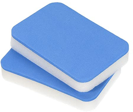 PATIKIL 2 Pack Tischtennis Schlägerpflege Gummireiniger Reinigungsschwamm Blau Weiß