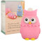 ANKROYU Sac à Eau Chaude 400ml, Chauffe-mains en Silicone en Forme de Dessin Animé Rempli d'eau, Chauffe-Mains Portable en Forme de Hibou, Micro-ondable(Rose)